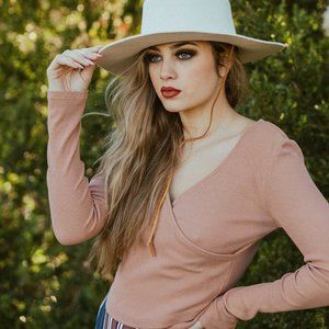 Taupe Wrap Top